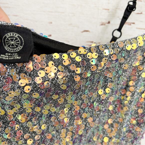 URBAN OUTFITTERS Kyle Holographic Sequin Mini Dress Size XS - Picture 6 of 9